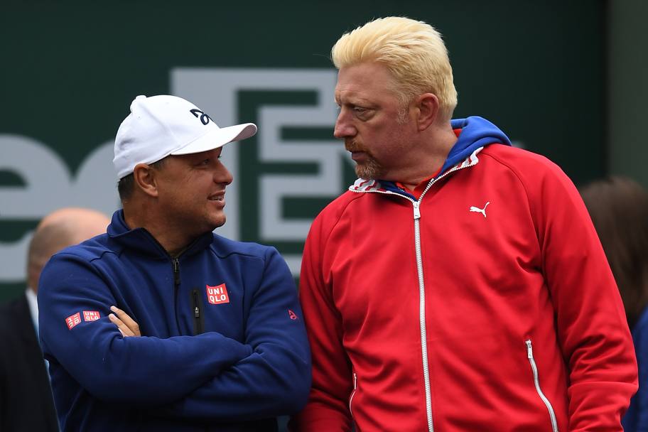 Marian Vajda e Boris Becker coach di Nole (Getty Images)